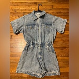 WeWoreWhat Light Blue Denim Jumpsuit